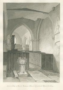 Worcestershire - Droitwich - Église Saint-André : dessin sépia, 1833