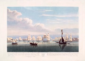 Navires marchands néerlandais quittant Portsmouth, 2 juin - John Christian (after) Schetky