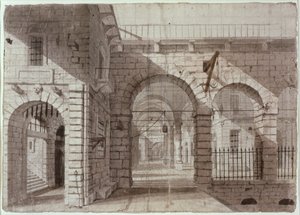 Cour de la prison de Newgate - John Claude Nattes