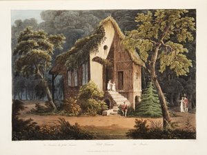 Petit Trianon, Le Boudoir, illustration de Versailles, Paris et Saint Denis, pub. 1805