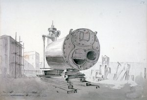 Machine à vapeur, New Road, Islington, Londres - John Claude Nattes