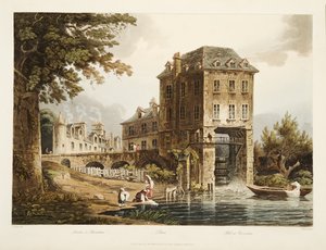 Moulin à Charenton, illustration de Versailles, Paris et Saint Denis, pub. 1807 - John Claude after Nattes