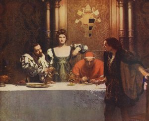 Un verre de vin avec César Borgia - John Collier