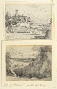 Une maison de maître et Dedham près de Gun Hill, Langham - John Constable