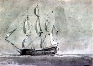 Un navire sous voile - John Constable
