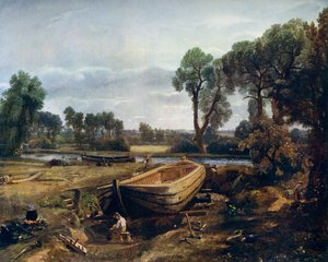 Construction de bateaux près de Flatford Mill - John Constable