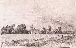 Cottages et route, East Bergholt