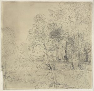 Château de Cowdray, vu entre les arbres - John Constable