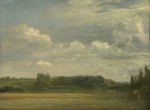 East Bergholt Common, vue vers le presbytère, 18 août 1813 - John Constable