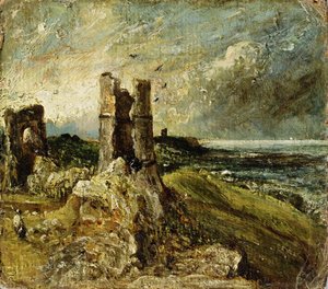 Esquisse du Château de Hadleigh (recto) - John Constable