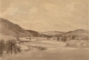 La vallée de la Derwent avec Chatsworth au loin - John Constable