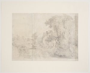 Maison de Willy Lott, East Bergholt, vers 1812-13 (graphite sur papier)
