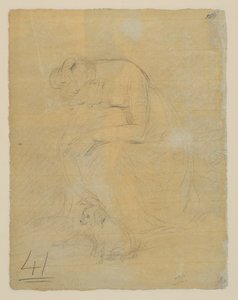 Femme assise, avec un chien à ses pieds, verso, vers 1806 - John Constable