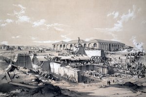 Construction de la maison de la machine stationnaire, Camden Town, 26 avril 1837 - John Cooke Bourne