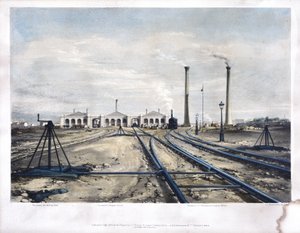 Maison des machines de Camden Town, 1838 - John Cooke Bourne