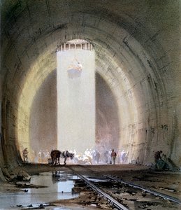 Construction du tunnel de Kilsby sur le chemin de fer de Londres à Birmingham, 8 juillet 1839