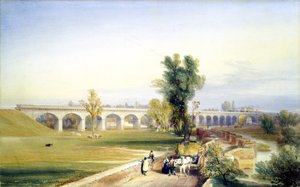 Pont de la rivière néerlandaise, branche de Hull et Doncaster, chemin de fer du Nord-Est, 1847 - John Cooke Bourne
