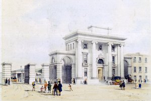 Entrée de la gare de Birmingham, 1838-39 - John Cooke Bourne