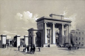 Entrée de la gare de Birmingham, septembre 1838 - John Cooke Bourne