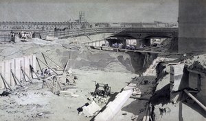 Pont de Hampstead Road, du côté de Camden, 16 août 1836 - John Cooke Bourne