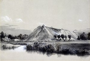 Construction du remblai à Wolverton, 29 juin 1837 - John Cooke Bourne