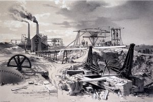 Pompes, puits de ventilation, tunnel de Kilsby, Northamptonshire, 15 juillet 1837 - John Cooke Bourne