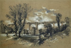 Le viaduc de Blatchford, vers 1835-38 - John Cooke Bourne
