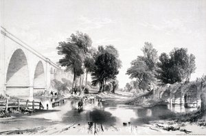 Viaduc sur la rivière Blythe, chemin de fer de Londres et Birmingham, 1839
