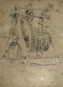 Treuil ou mécanisme de crabe pour enrouler les chaînes, années 1830 - John Cooke Bourne