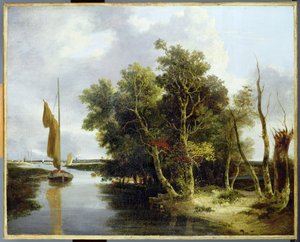 Wherries sur le Yare - John Crome