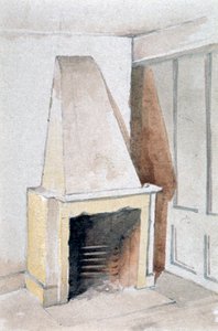 Cheminée dans une des chambres du haut, n° 21 Austin Friars Street, City de Londres - John Crowther