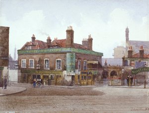 Green Gate Tavern à la jonction de City Road et Bath Street, Londres, vers 1880 - John Crowther
