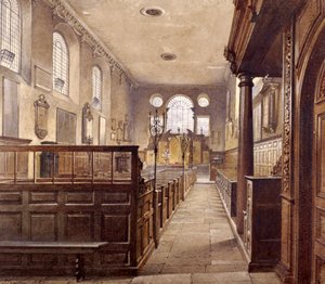 Intérieur de St Olave Jewry, Londres, 1887 - John Crowther