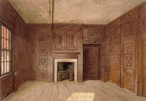 Vue intérieure de la salle Compton Oak, Canonbury House, Islington, Londres, 1887 - John Crowther