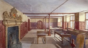 Vue intérieure de la salle à manger des garçons à Charterhouse, Londres, 1885 - John Crowther