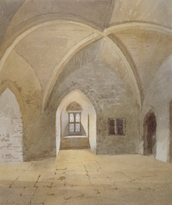 Vue intérieure de la prison dans la tour Bowyer, Tour de Londres, Stepney, Londres - John Crowther