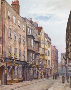 Londres perdu : Rue Holywell, vue vers l