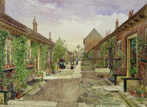 Maisons de charité des pelletiers, Mile End Road, Stepney, 1883