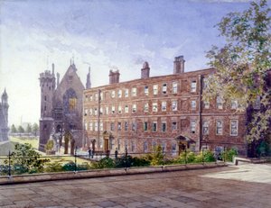 Vue des nos 3 et 4 Garden Court, Middle Temple, Londres, 1883 - John Crowther