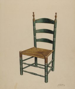 Chaise à dossier échelle, vers 1939