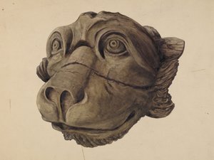 Gargouille tête de chat - John Davis