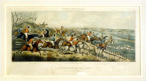 Une lutte pour un départ, Les Leicestershires, gravé par Henry Alken, 1825 - John Dean (after) Paul