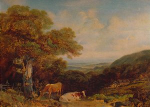 Paysage avec du bétail