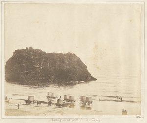Baignade sur les plages du sud, Tenby. - John Dillwyn Llewelyn