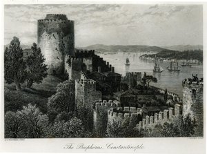 Le Bosphore, Constantinople, gravé par J. Godfrey