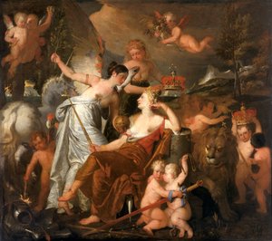 Une princesse tardive personnifiant la paix couronnant la gloire de l