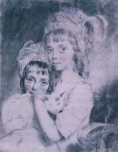 No.1843 Les deux demoiselles Comparts - John Downman