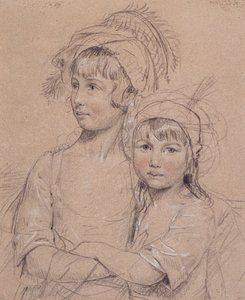 Les demoiselles Rigby, les deux filles de M. Rigby de Norwich (1747-1821) un chirurgien célèbre, 1778 - John Downman