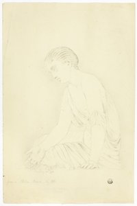 Statue de fille assise - John Downman