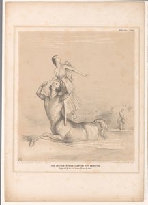 Caricature avec Lord Bentinck en tant que centaure Nessus - John Doyle